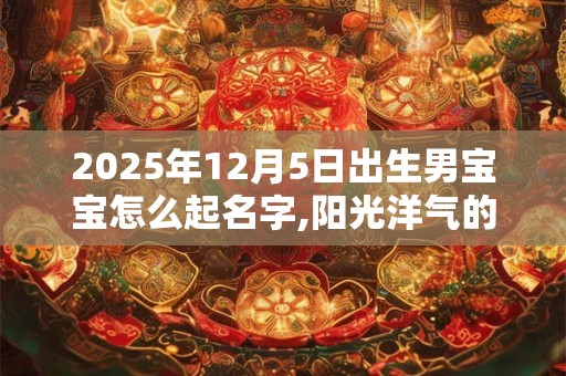 2025年12月5日出生男宝宝怎么起名字,阳光洋气的名字大全
