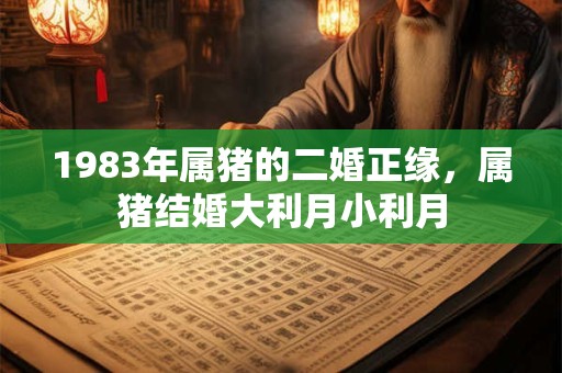 1983年属猪的二婚正缘，属猪结婚大利月小利月