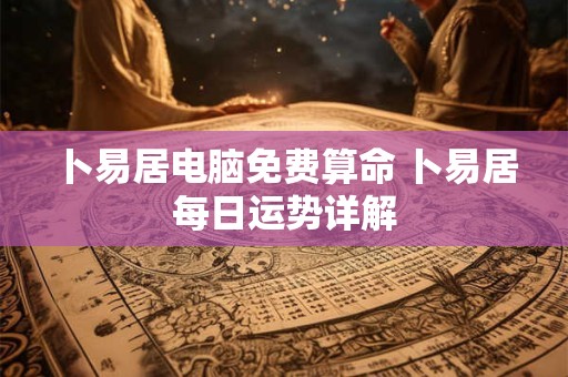 卜易居电脑免费算命 卜易居每日运势详解