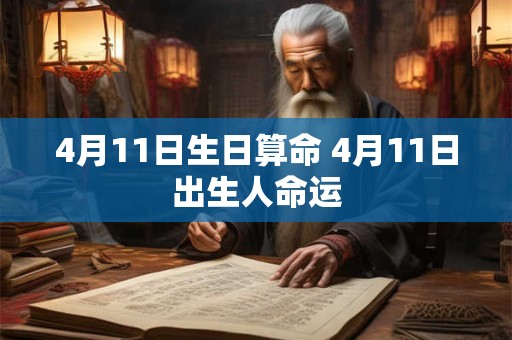 4月11日生日算命 4月11日出生人命运