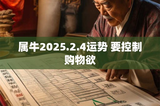 属牛2025.2.4运势 要控制购物欲