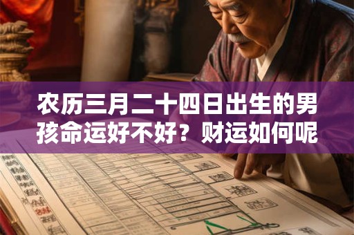 农历三月二十四日出生的男孩命运好不好？财运如何呢？