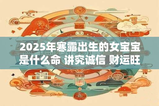 2025年寒露出生的女宝宝是什么命 讲究诚信 财运旺盛