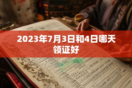2023年7月3日和4日哪天领证好