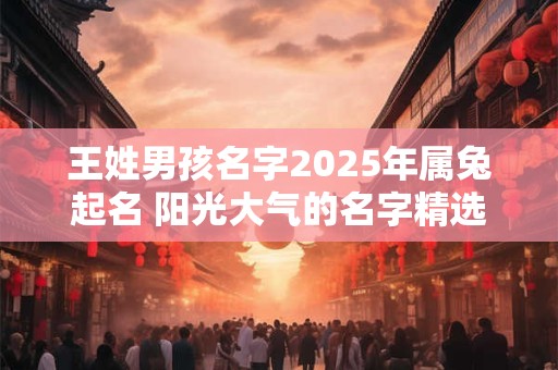 王姓男孩名字2025年属兔起名 阳光大气的名字精选