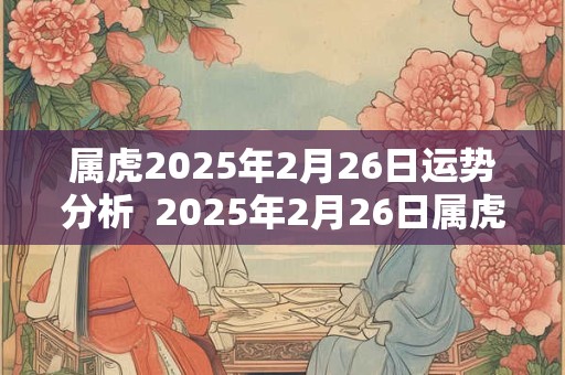 属虎2025年2月26日运势分析  2025年2月26日属虎今日运势