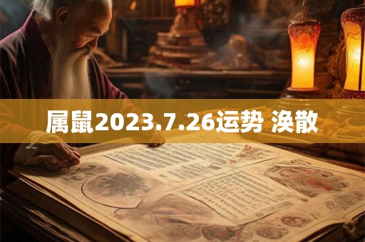 属鼠2023.7.26运势 涣散