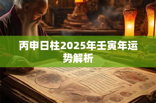 丙申日柱2025年壬寅年运势解析
