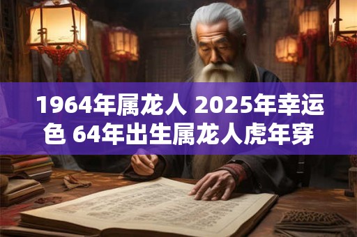 1964年属龙人 2025年幸运色 64年出生属龙人虎年穿什么颜色衣服好