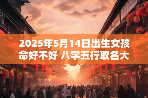 2025年5月14日出生女孩命好不好 八字五行取名大全