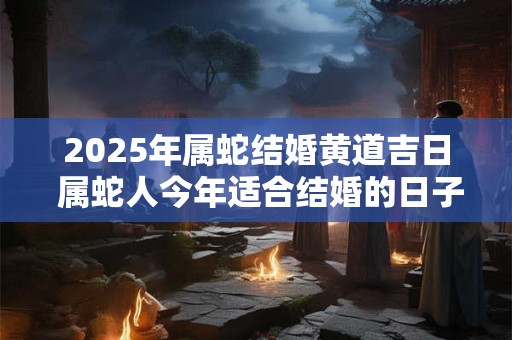 2026年属蛇结婚黄道吉日 属蛇人今年适合结婚的日子