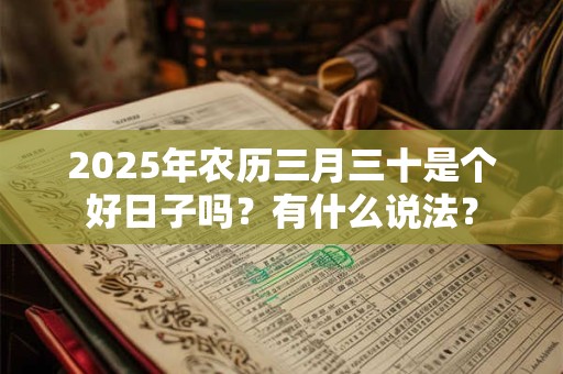 2025年农历三月三十是个好日子吗？有什么说法？