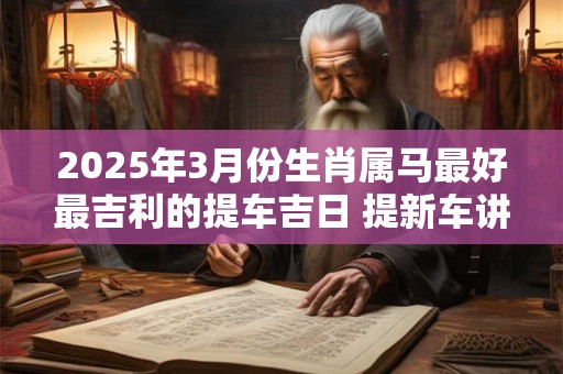 2025年3月份生肖属马最好最吉利的提车吉日 提新车讲究