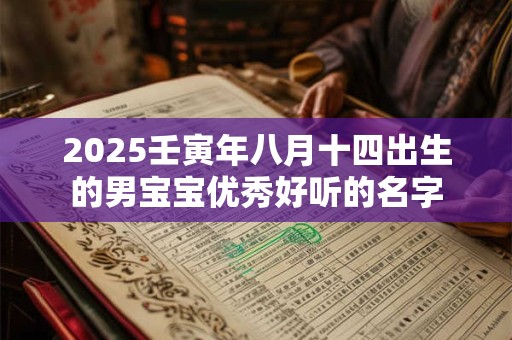 2025壬寅年八月十四出生的男宝宝优秀好听的名字