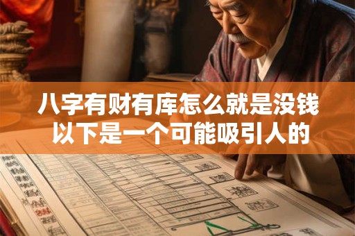 八字有财有库怎么就是没钱 以下是一个可能吸引人的