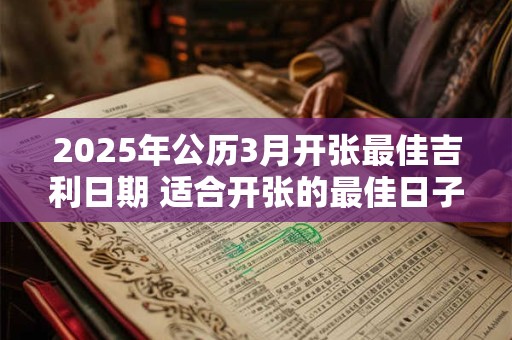 2026年公历3月开张最佳吉利日期 适合开张的最佳日子