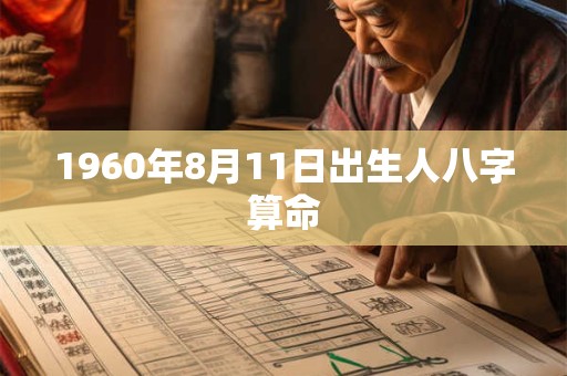 1960年8月11日出生人八字算命