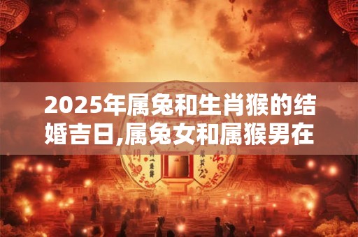 2025年属兔和生肖猴的结婚吉日,属兔女和属猴男在一起怎样