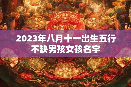 2023年八月十一出生五行不缺男孩女孩名字