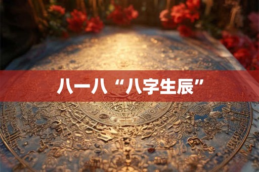 八一八“八字生辰”