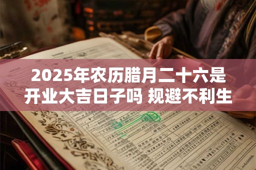 2025年农历腊月二十六是开业大吉日子吗 规避不利生肖