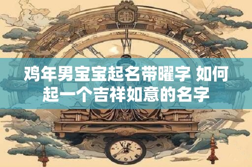 鸡年男宝宝起名带曜字 如何起一个吉祥如意的名字