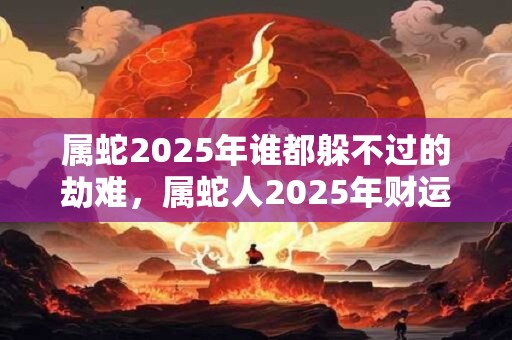 属蛇2025年谁都躲不过的劫难，属蛇人2025年财运方位
