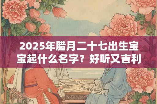 详细阅读:2025年腊月二十七出生宝宝起什么名字?好听又吉利的 2025年腊月二十七出生宝宝起什么名字?好听又吉利的