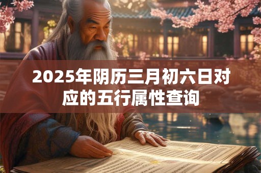 2025年阴历三月初六日对应的五行属性查询
