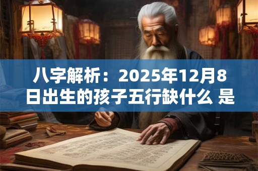 八字解析：2025年12月8日出生的孩子五行缺什么 是什么命