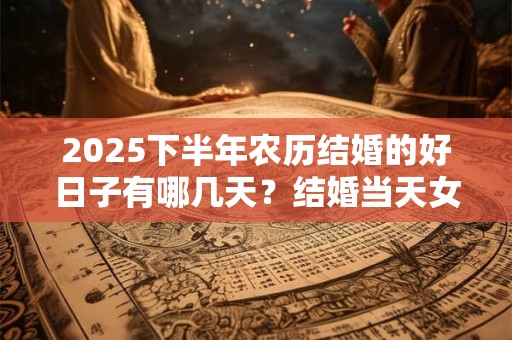 2025下半年农历结婚的好日子有哪几天?结婚当天女方床上铺什么 2025下半年农历结婚的好日子有哪几天?结婚当天女方床上铺什么