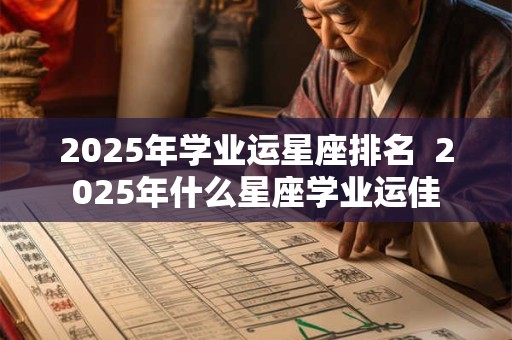 2025年学业运星座排名  2025年什么星座学业运佳
