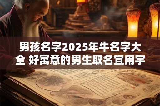 男孩名字2025年牛名字大全 好寓意的男生取名宜用字