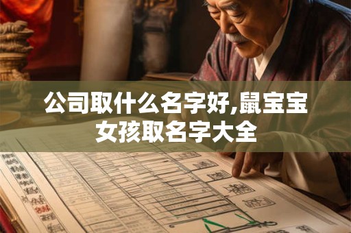 公司取什么名字好,鼠宝宝女孩取名字大全