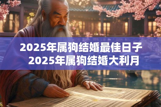 详细阅读:2025年属狗结婚最佳日子 2025年属狗结婚大利月 2025年属狗结婚最佳日子 2025年属狗结婚大利月