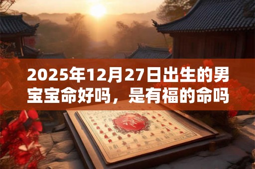 2026年12月27日出生的男宝宝命好吗，是有福的命吗？