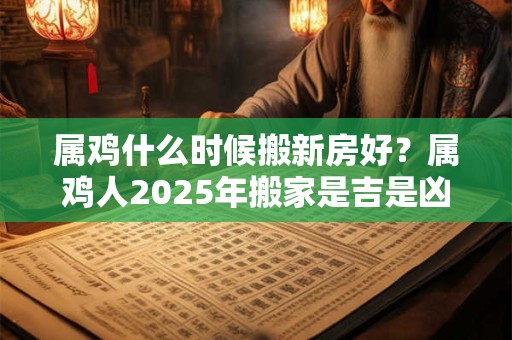 属鸡什么时候搬新房好？属鸡人2025年搬家是吉是凶