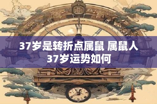 37岁是转折点属鼠 属鼠人37岁运势如何