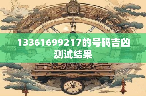 13361699217的号码吉凶测试结果