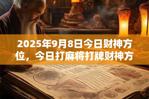 2025年9月8日今日财神方位,今日打麻将打牌财神方位 2025年9月8日今日财神方位,今日打麻将打牌财神方位