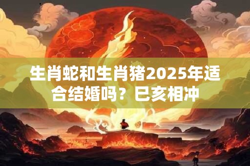 生肖蛇和生肖猪2025年适合结婚吗？巳亥相冲