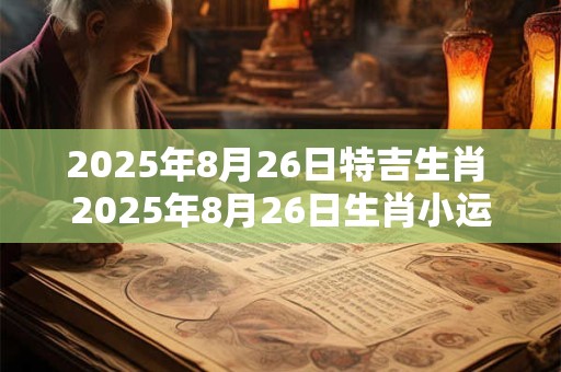 2025年8月26日特吉生肖 2025年8月26日生肖小运播报