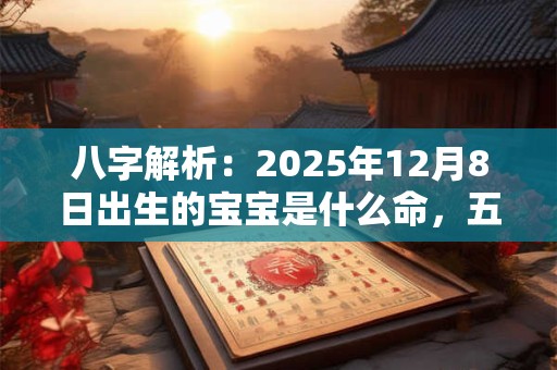 八字解析：2025年12月8日出生的宝宝是什么命，五行缺什么