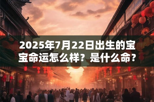2025年7月22日出生的宝宝命运怎么样？是什么命？