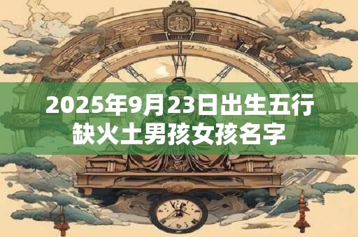 2025年9月23日出生五行缺火土男孩女孩名字
