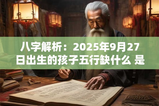 八字解析：2025年9月27日出生的孩子五行缺什么 是什么命