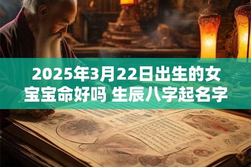 2025年3月22日出生的女宝宝命好吗 生辰八字起名字