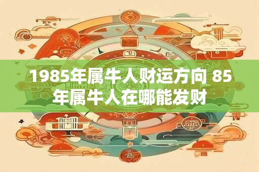 1985年属牛人财运方向 85年属牛人在哪能发财