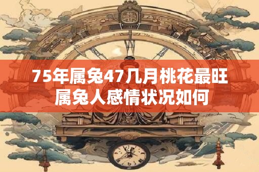 75年属兔47几月桃花最旺 属兔人感情状况如何