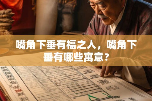 嘴角下垂有福之人，嘴角下垂有哪些寓意？